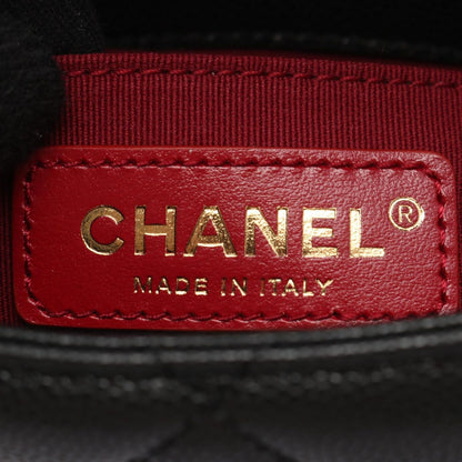 Chanel Shoulder Bag Quilted Black Calf Small Flap Chain — view 4