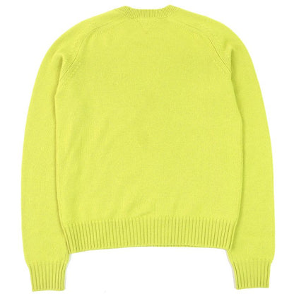 Bottega Veneta 2020 638771 100% Wool Crew Neck Long Sleeve Knit Yellow-green