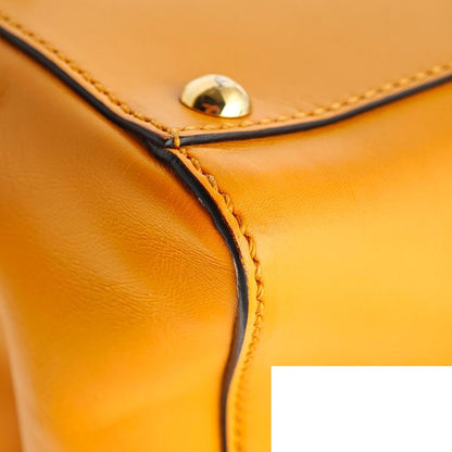 Fendi Peekaboo Leather Handbag Yellow — view 7