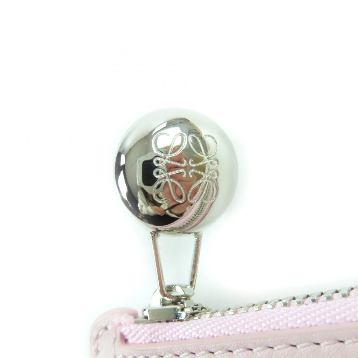 Loewe Pebble Coin Card Holder Shiny Napa Cafe Blossom Anagram Zip — view 6