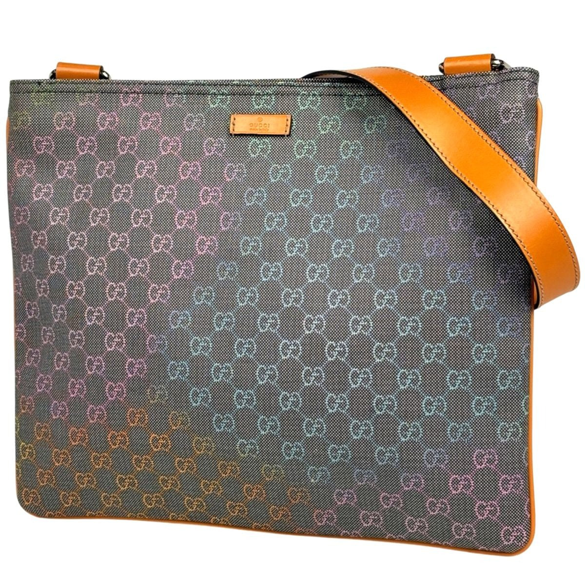 Gucci GG Pattern Shoulder Bag Logo Crossbody Yellow