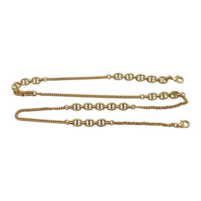 Christian Dior Chain Heart Pouch S5097unid 43-Ma-0293 Calfskin Pink Gold