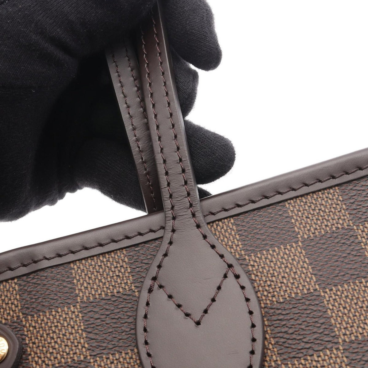 Louis Vuitton Tote Neverfull PM Canvas Leather Ebene Brown — view 8