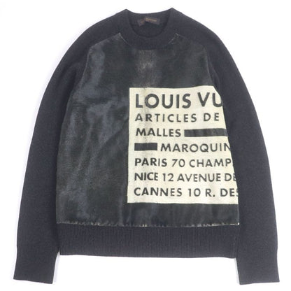 Louis Vuitton Han96 Wf94 Camel Cashmere Blend Halaco-switched Logo Long Sleeve