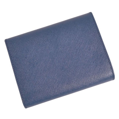 Prada Wallet Compact Wallet Triangle Leather