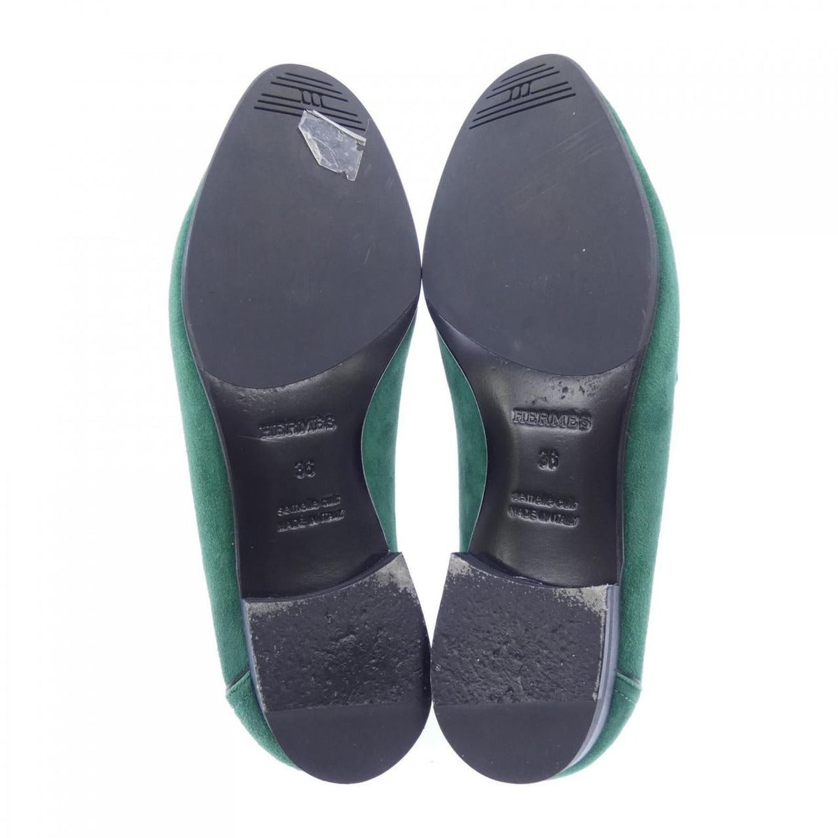 Hermes Paris Shoes Green 36 — view 4