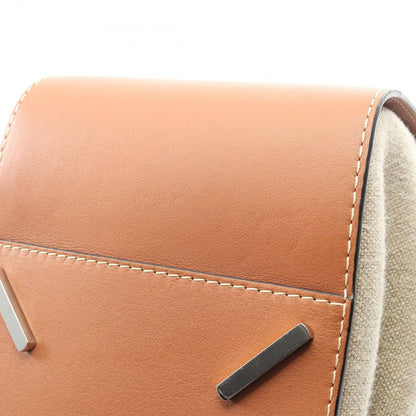 Loewe Handbag Hammock Drawstring Bag Brown Natural Leather Canvas Beige — view 5