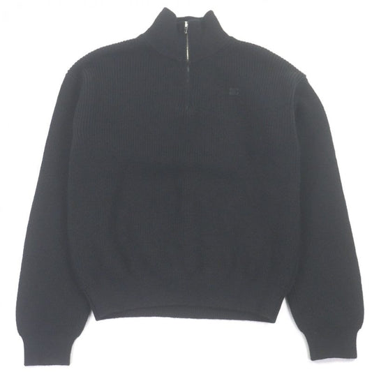 Celine Wool Eddie Period Triomphe Half Zip Trucker Collar Sweater