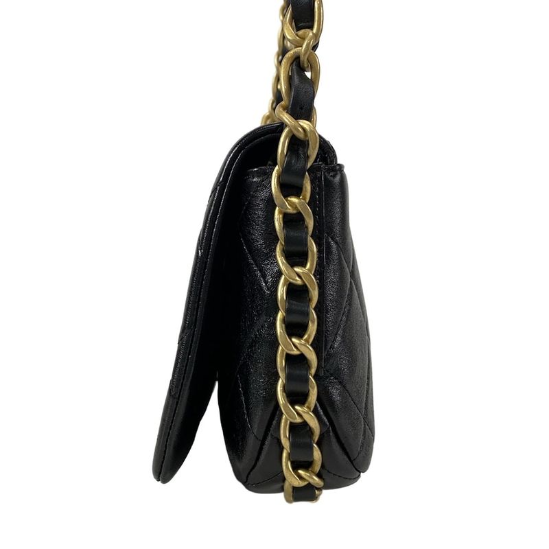 Chanel Shoulder Bag Matelasse As4451 Black Chain Shoulder / Vintage Gold