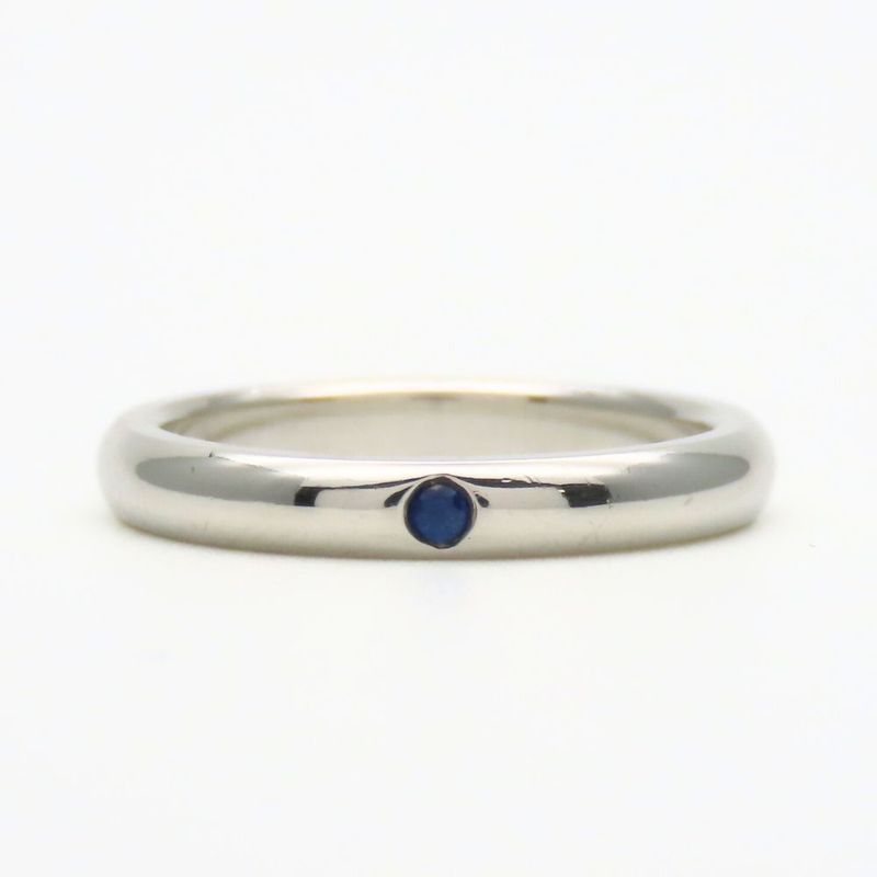 Tiffany & Co Ring - Ring Stacking Band Elsa Peretti 925 Silver Sapphire Approx