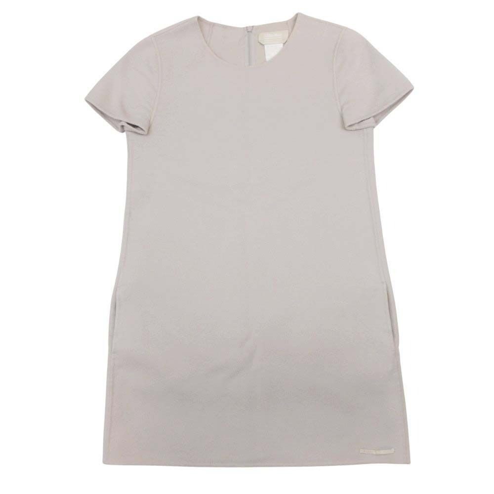 Max Mara 'S Double Face Dress Wool Angora 42 Short Sleeve Gray Ju