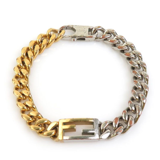 Fendi Chain-Link Gold and Silver Bracelet