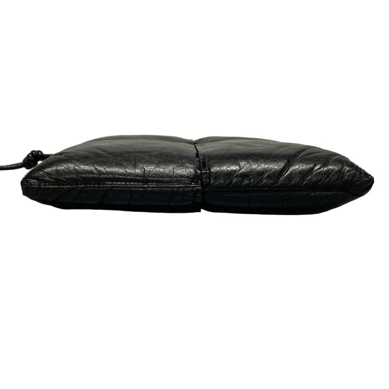 Bottega Veneta Clutch Bag Padetto / Maxi Intrecciato Black Leather