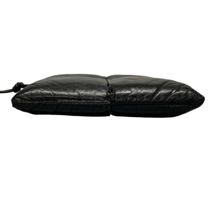 Bottega Veneta Clutch Bag Padetto / Maxi Intrecciato Black Leather