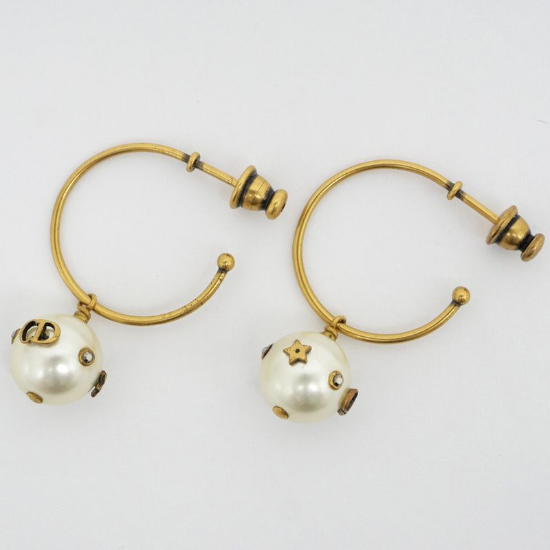 Dior Hoop Earrings Fake Pearl Women's Accessories - Accessories