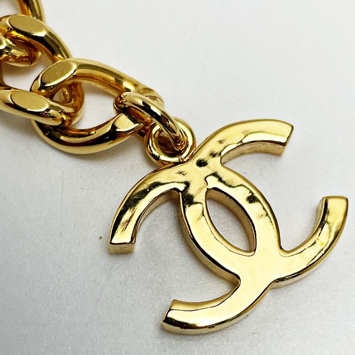 Chanel Rue Cambon B22a GP Metal Logo Necklace Women's Accessories