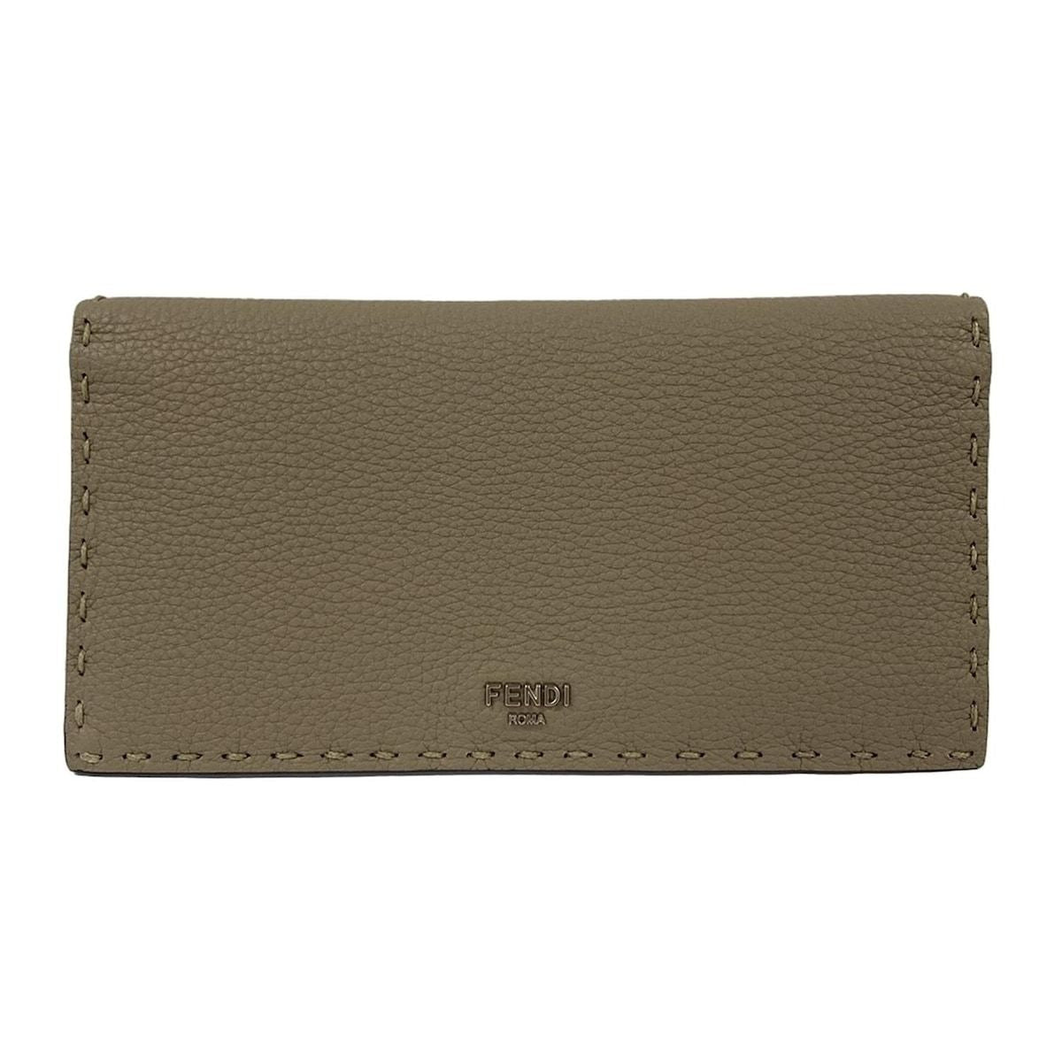 Fendi Wallet Selleria Gray Leather