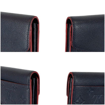 Louis Vuitton Sarah Bifold Long Wallet Empreinte Leather Navy Dark — view 6