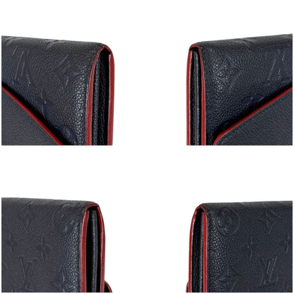 Louis Vuitton Sarah Bifold Long Wallet Empreinte Leather Navy Dark — view 7