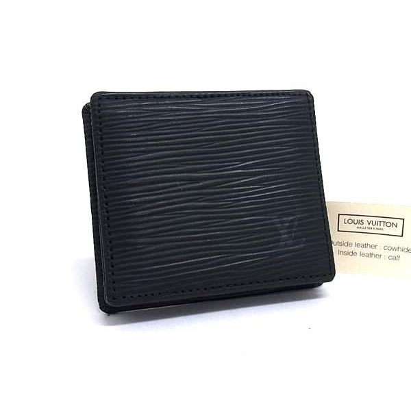 Louis Vuitton Epi Porte Monet Boite Coin Purse Black