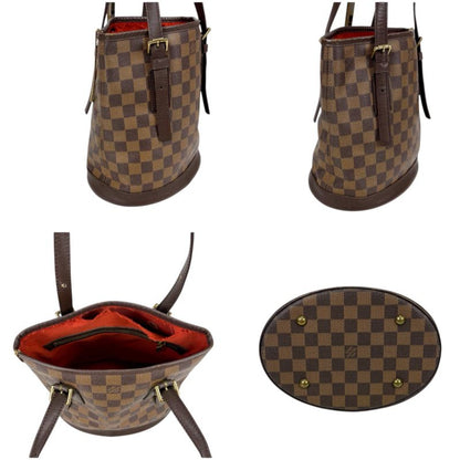 Louis Vuitton Petit Baguette Marais Mini Tote Bag Damier Leather Brown Shoulder