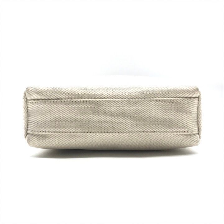 Balenciaga Everyday Tote 2-Way Canvas Leather Shoulder Bag White Black