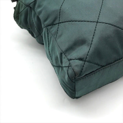 Prada Nylon Quilted Chain Shoulder Bag Green