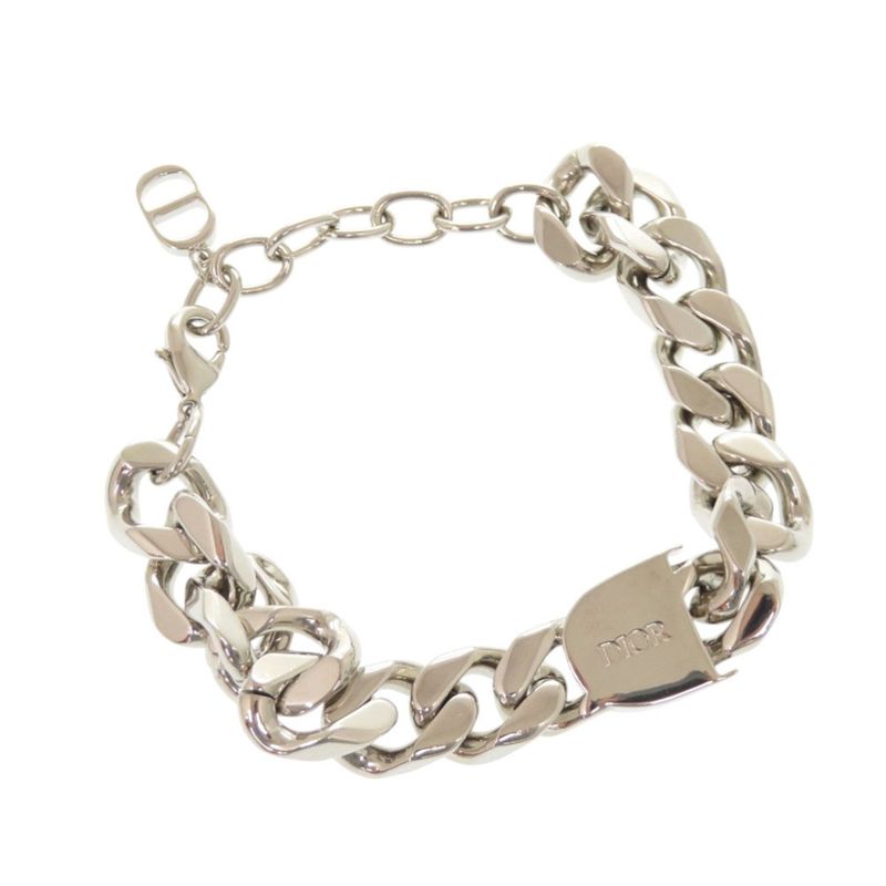 Dior Logo Metal Silver Chain Bracelet 1063 Dior Men's