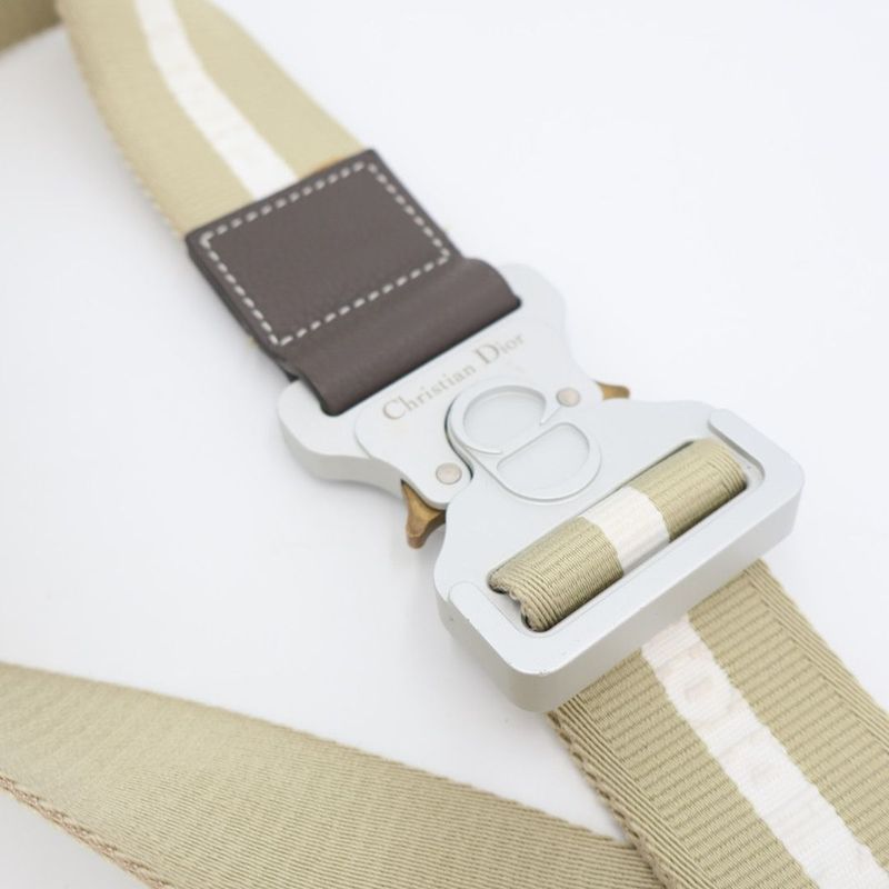 Christian DIOR Saddle Body Bag Leather Dark Navy