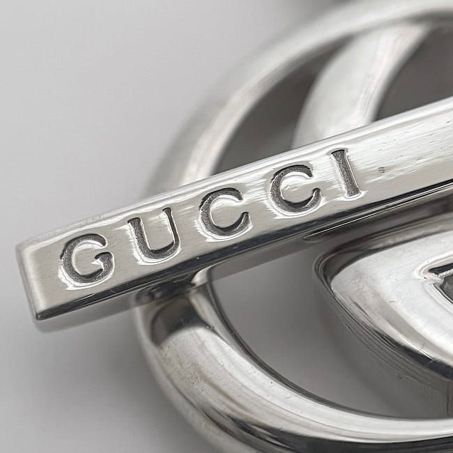 Gucci Necklace Silver Interlocking Polished Ag