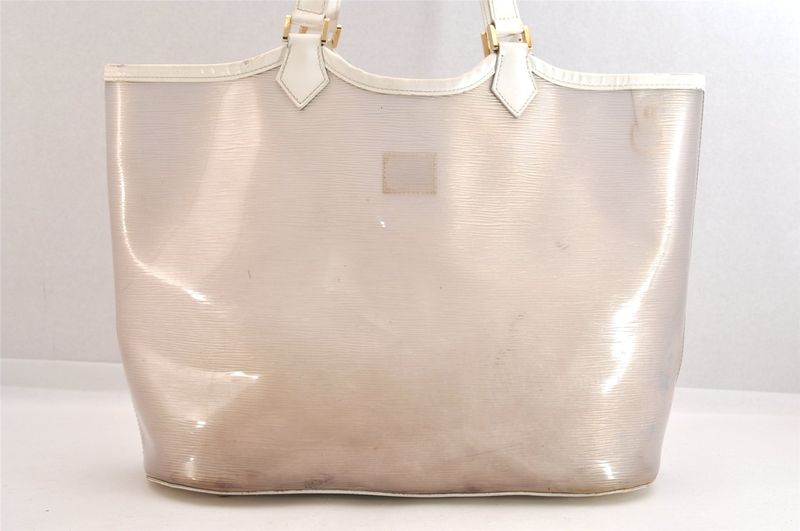 Louis Vuitton Epi Plage Lagoon Bay Tote Bag Clear White M92151 LV 3000n