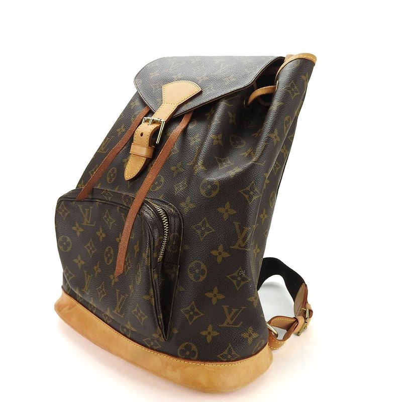 Louis Vuitton Rucksack Backpack Sac Montsouris GM M51135 Monogram Gold Hardware