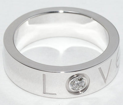Cartier Ring 18K White Gold Diamond 1P Lovering Ring Width 55mm (022in)