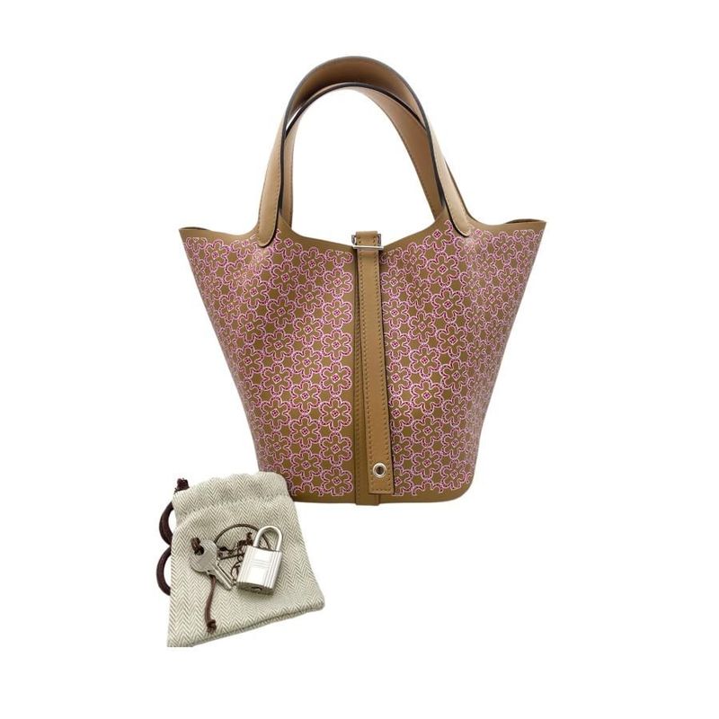 Hermes Handbag Picotin Lock PM Happy Daisy Chai Vozift Silver Hardware U