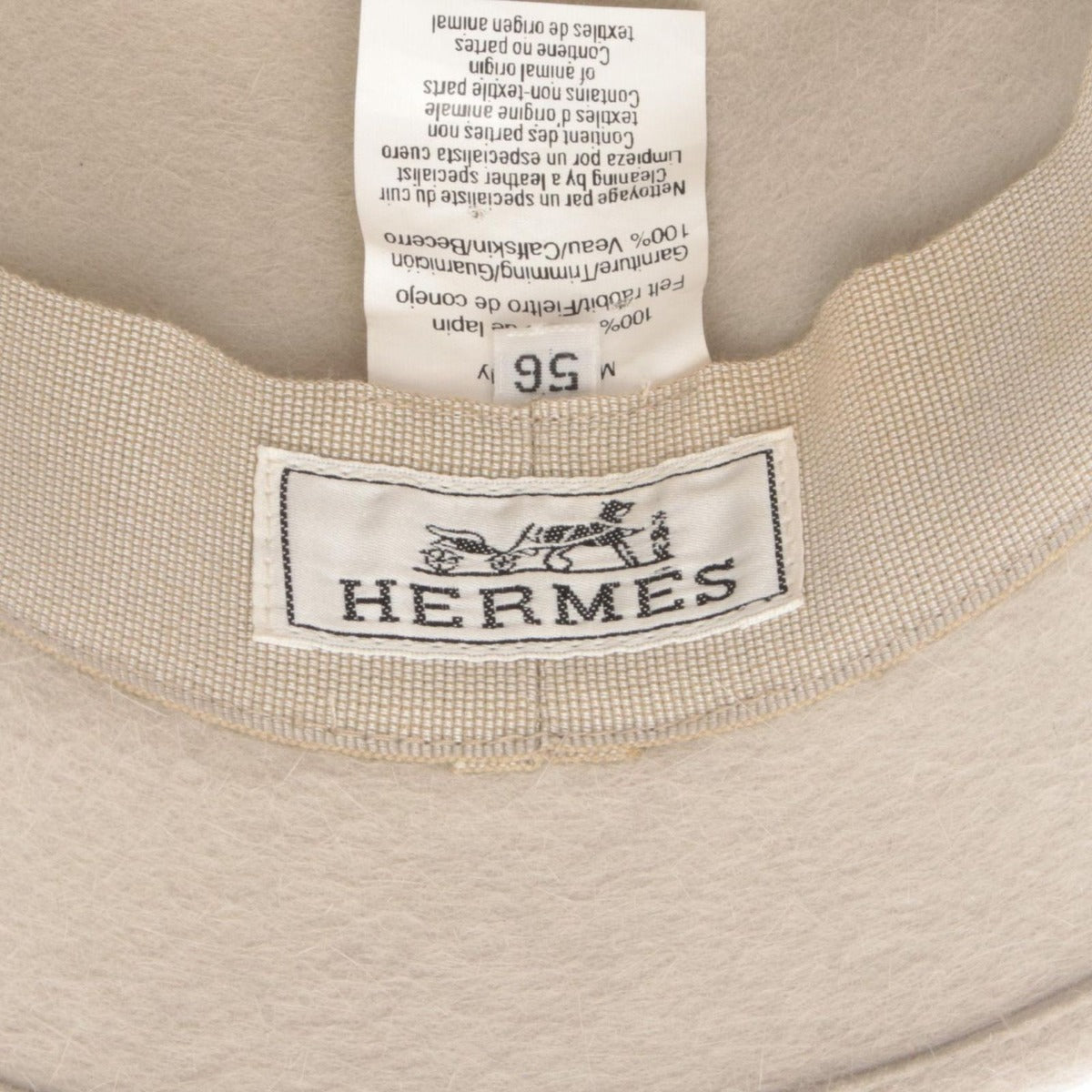 Hermes Hat Gray Leather — view 4