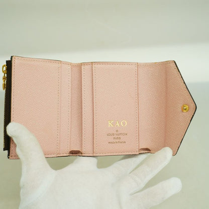 Louis Vuitton Monogram Portefeuille Zoe M62933 Brown Rose Ballerine Women's