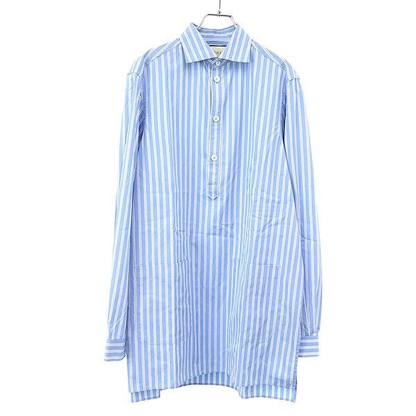 Gucci Striped Pullover Long Shirt Blue 44 Sweater