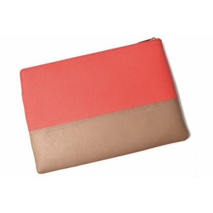 Celine Clutch Pouch Bag Ipad Case Bicolor Primary Red Beige — view 3