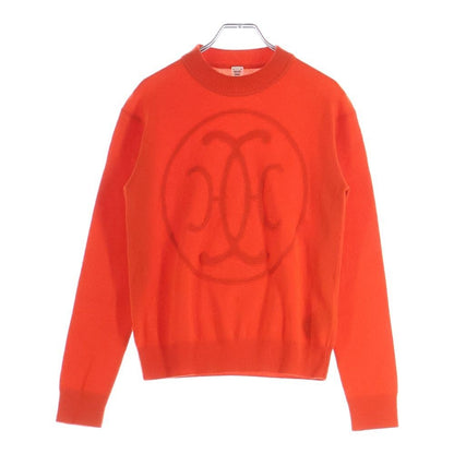 Hermes Lift Cashmere Long Sleeve Knit Sweater Orange