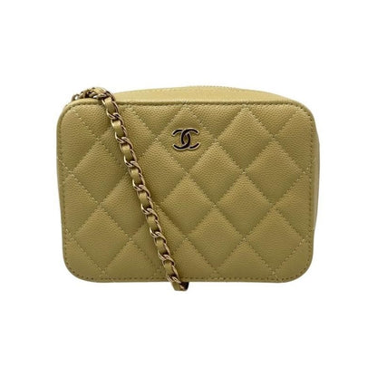 Chanel Shoulder Bag Mini Camera Ap2426 Quilted Caviar Leather
