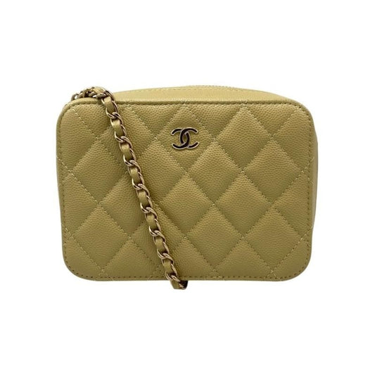 Chanel Shoulder Bag Mini Camera Ap2426 Quilted Caviar Leather