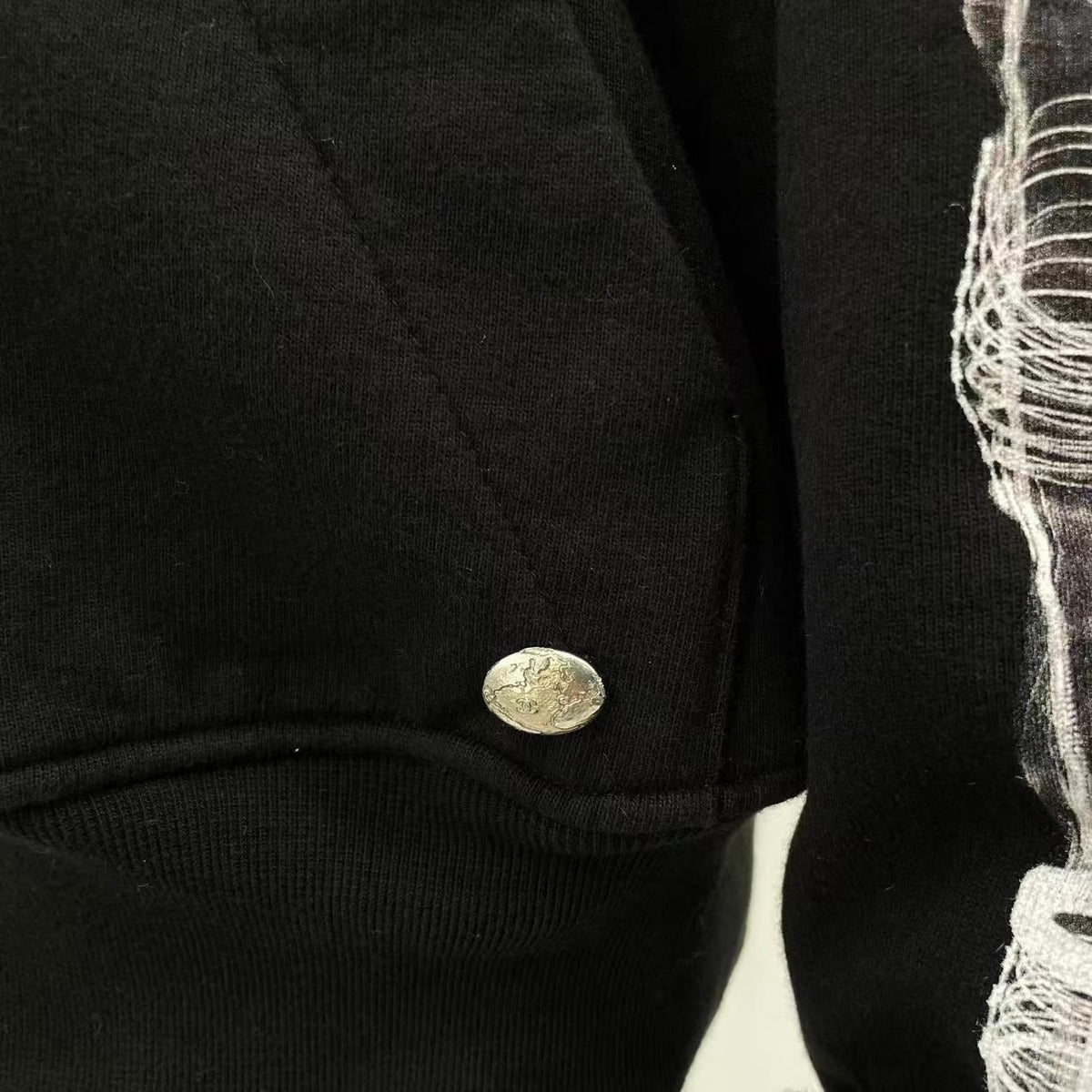 Chanel Hoodie Astronaut CC Logo White Black — view 4