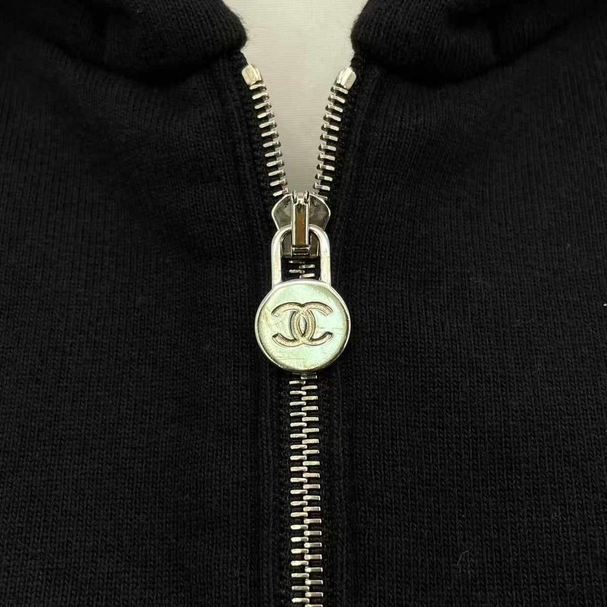 Chanel Hoodie Astronaut CC Logo White Black — view 6