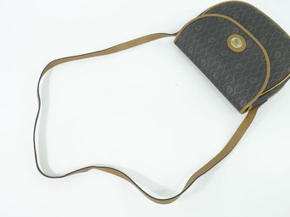 Object Christian DIOR Honeycomb Pattern Shoulder Bag Pochette PVC Black Bag