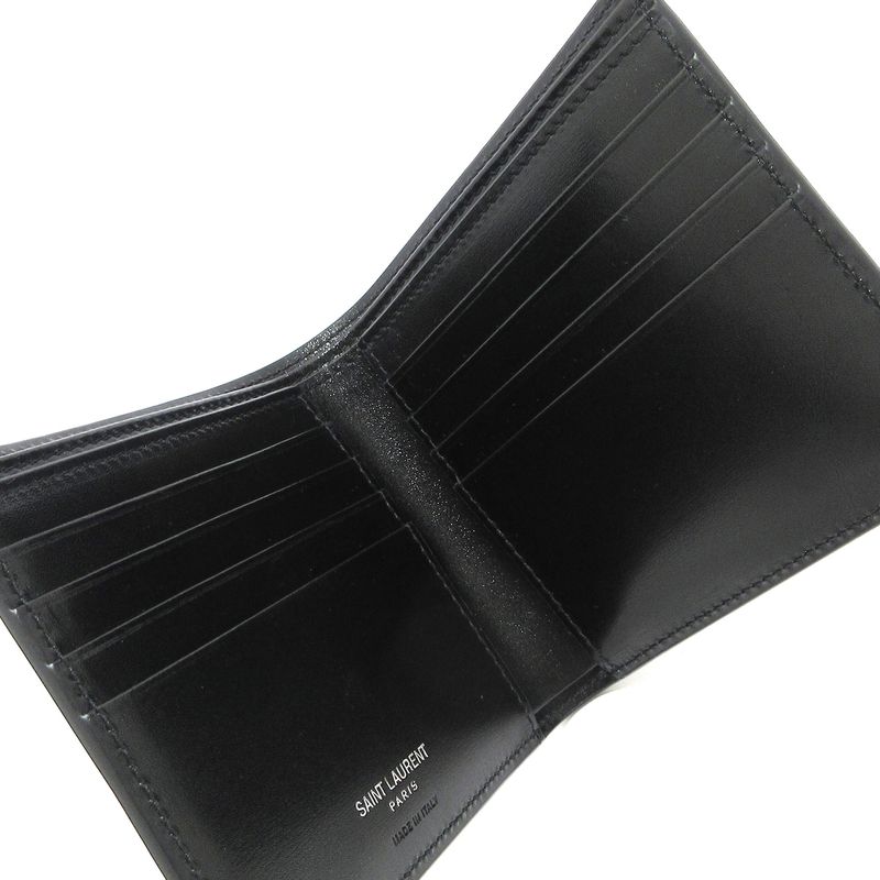 Saint Laurent Paris Wallet - 453276 Black Leather