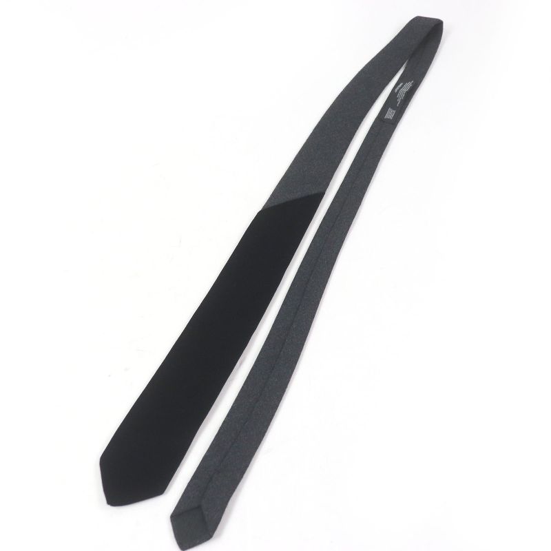 Hermes H Logo Velour Switch Narrow Tie Gray Black Made In France Men's Business