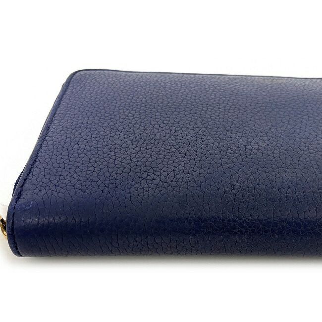 Celine Round Zipper Long Wallet Blue 103973xfl.07in