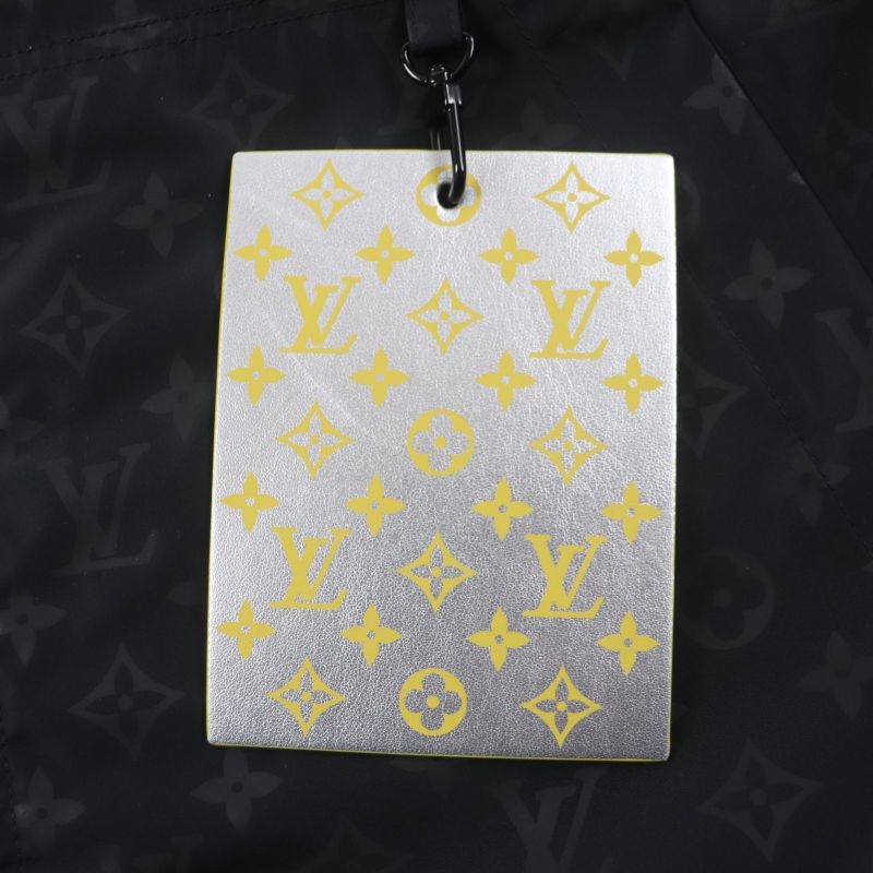  Louis Vuitton 22AW Hnk48w Mid-length Monogram Windbreaker Hoodie Black 50