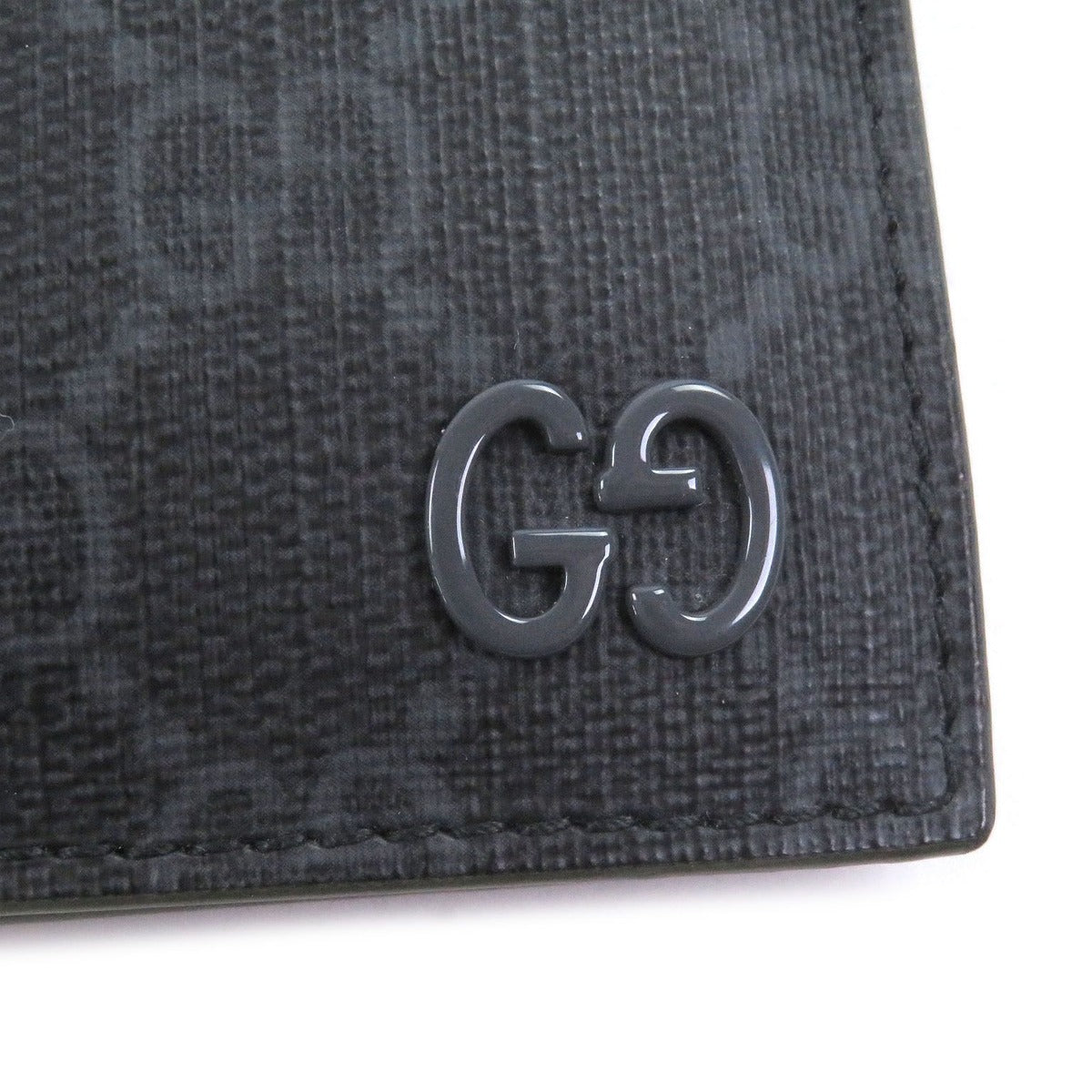 Gucci Leather GG Supreme Canvas Double Logo Bifold Wallet — view 7