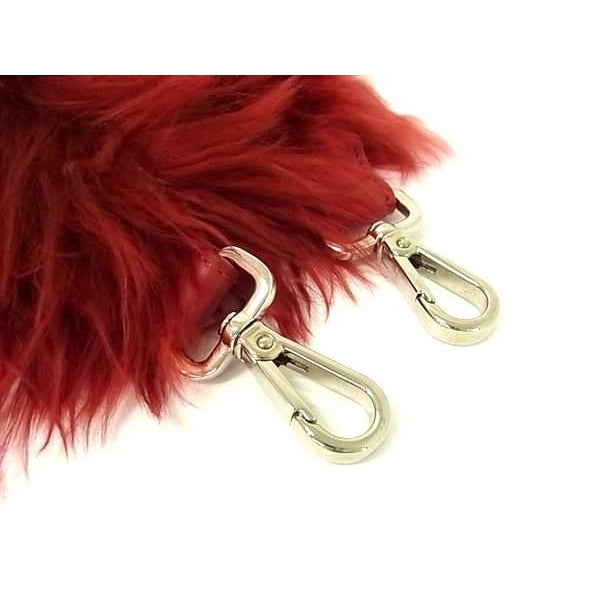 Fendi Strap You Fur And Leather Shoulder For Bag In Red — view 3
